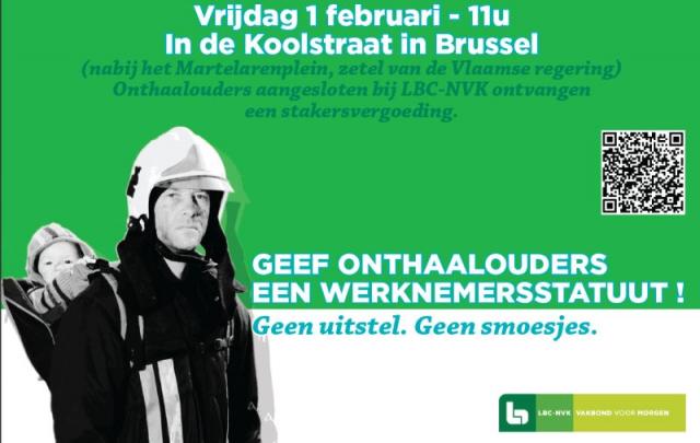 Actie voor werknemersstatuut op 1 februari Actie voor werknemersstatuut op 1 februari