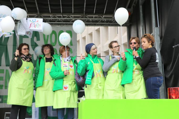 onthaalouders op de actie